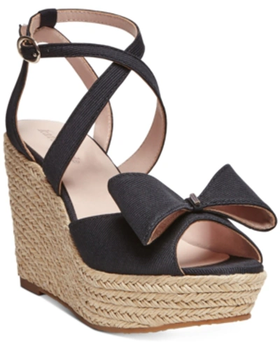 Shop Kate Spade Thelma Wedge Sandals In Black