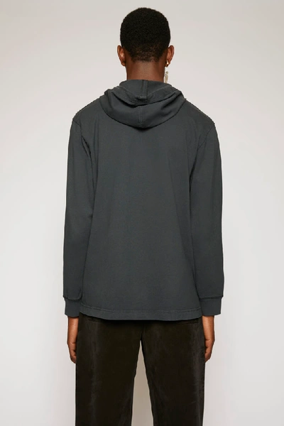 Acne Studios Reverse-logo Hooded Sweatshirt Black | ModeSens