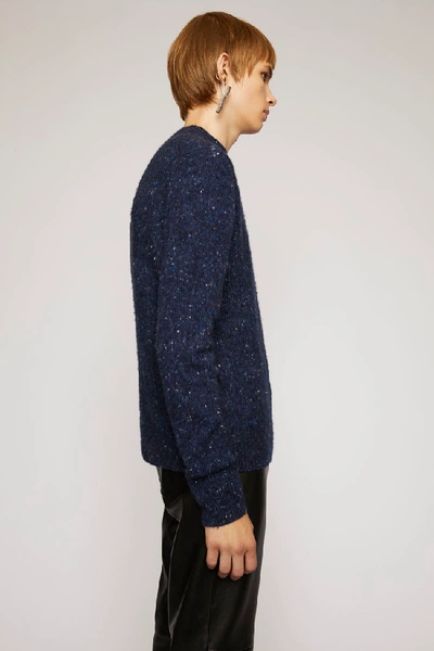 Shop Acne Studios Pilled Melange Sweater Blue Melange