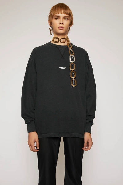 Shop Acne Studios Reverse-logo Sweatshirt Black