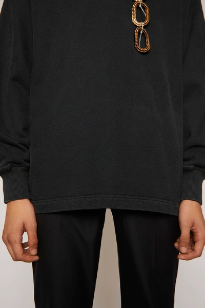 Shop Acne Studios Reverse-logo Sweatshirt Black