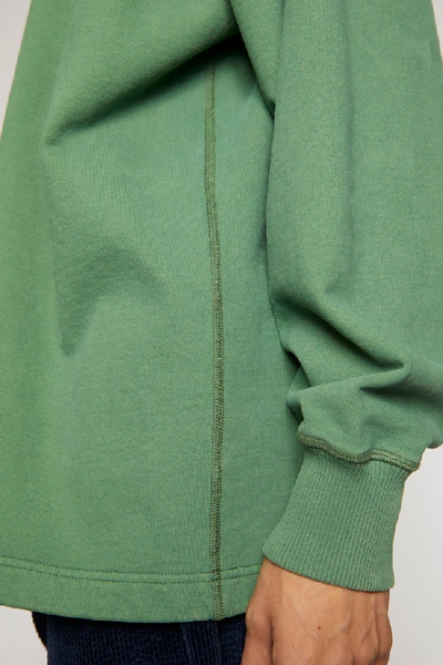 Shop Acne Studios Reverse-logo Sweatshirt Bottle Green