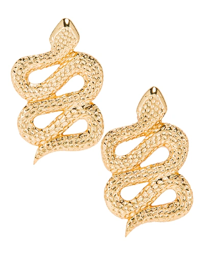 Shop Ninon Serpent Of Eden Earrings In Gold