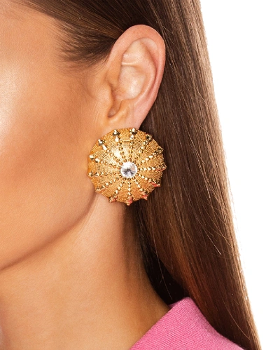 Shop Ninon Patmos Sea Urchin Earrings In Gold