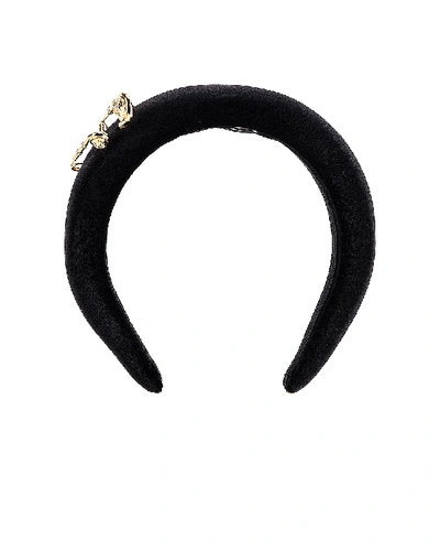 Shop Versace Pin Headband In Black