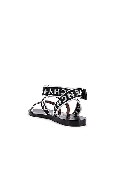Shop Givenchy Ankle Strap Sandals In Black,white In Black & White
