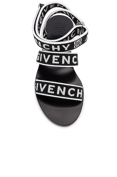 Shop Givenchy Ankle Strap Sandals In Black,white In Black & White