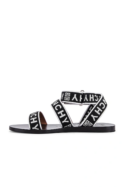 Shop Givenchy Ankle Strap Sandals In Black,white In Black & White