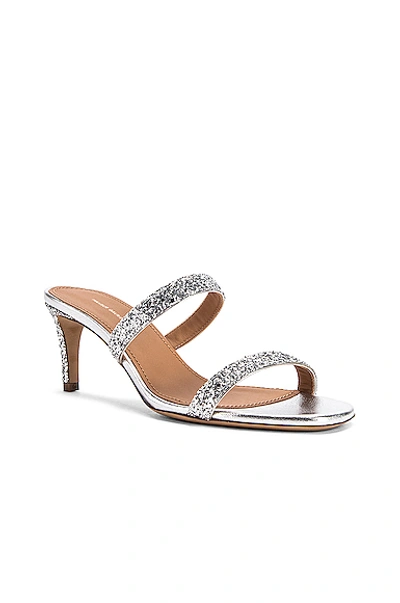 Shop Mansur Gavriel Fino Sandal In Silver