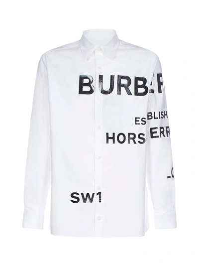 Shop Burberry Topham Shirt In White