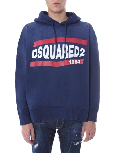 Shop Dsquared2 Hoodie In Blu