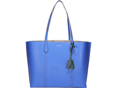 Shop Tory Burch Perry Triple-compartment Tote In Blue