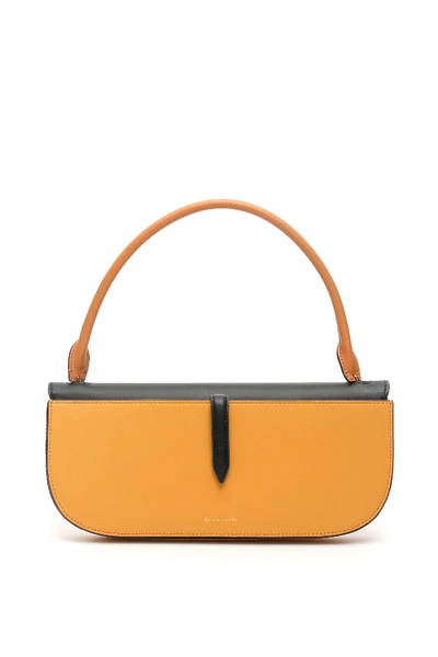 Shop Danse Lente Baguette Bag In Mango Black (beige)