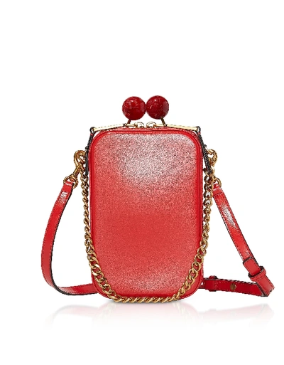 Shop Marc Jacobs Bright Red Leather The Vanity Clutch
