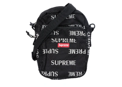 Pre-owned Supreme  3m Reflective Repeat Shoulder Bag Black