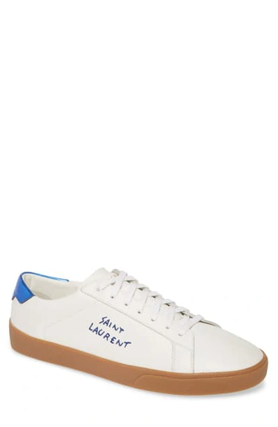Shop Saint Laurent Low Top Sneaker In Optic White