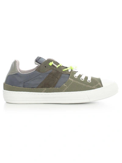 Shop Maison Margiela Evolution Low Sneakers In Military Green