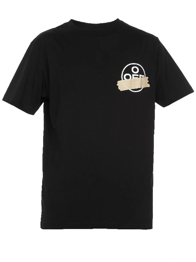 Shop Off-white Tape Arrows T-shirt In Black Beige