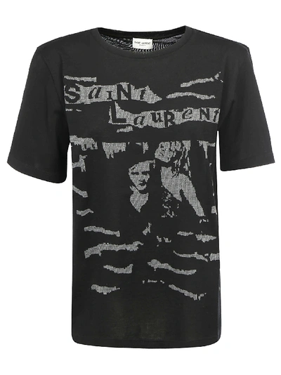 Shop Saint Laurent T-shirt In Noir/gris
