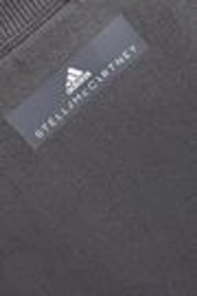 Shop Adidas By Stella Mccartney Laser-cut Stretch Top In Anthracite