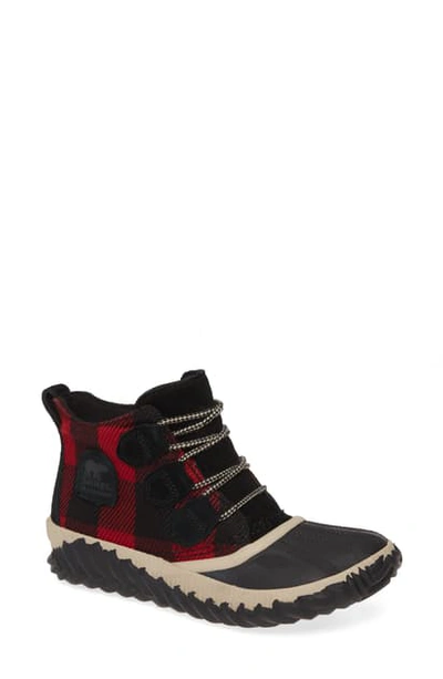 Shop Sorel Out N About Plus Waterproof Bootie In Black/ Black Leather