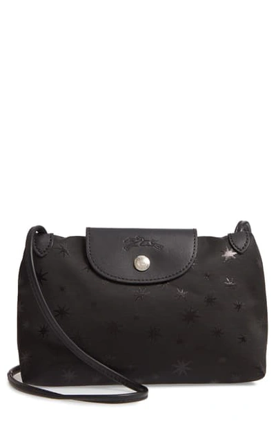 Longchamp Mini Le Pliage Etoiles Jacquard Canvas Crossbody Bag In Black ModeSens