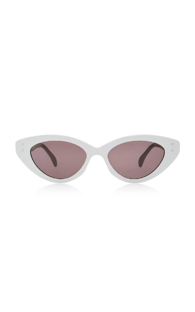 Shop Alaia Sunglasses Le Petale Cat-eye Acetate Sunglasses In White