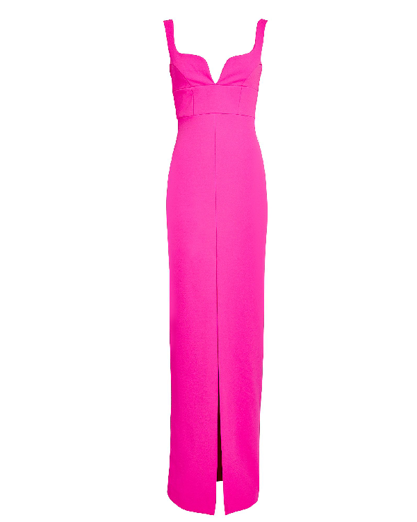 Solace London Women's Linza Empire Waist Column Gown In Hot Pink | ModeSens