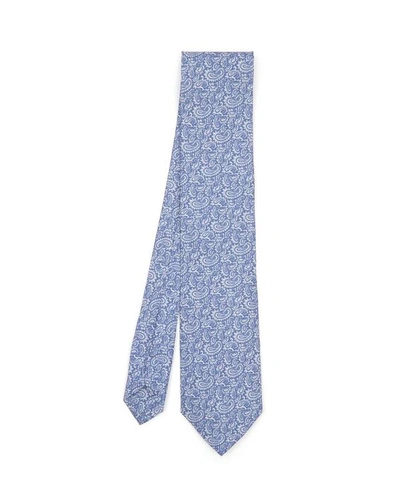 Shop Liberty London Wincle Printed Silk Tie In Blue