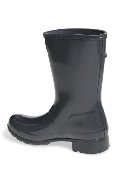 Shop Hunter Original Tour Short Gloss Packable Rain Boot In Dark Slate