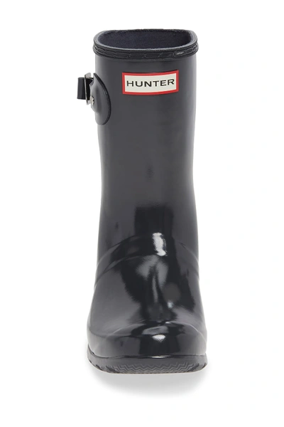 Shop Hunter Original Tour Short Gloss Packable Rain Boot In Dark Slate