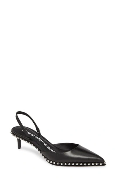 Shop Alexander Wang Rina Studded Slingback Pump In Black