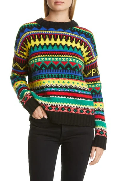 Shop Polo Ralph Lauren Fair Isle Sweater In Multi