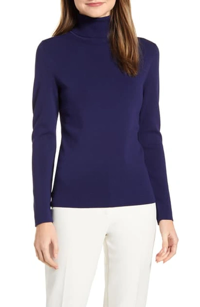 Shop Anne Klein Long Sleeve Turtleneck Sweater In Distant Mountain