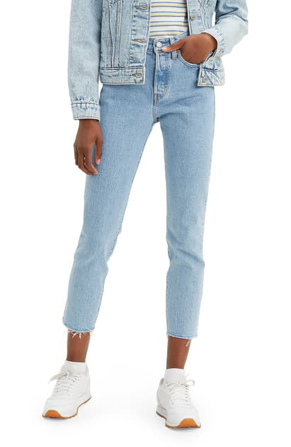 Levi's Wedgie Icon Fit High Waist Raw Hem Ankle Jeans In Tango Talks |  ModeSens