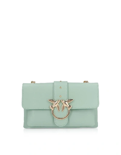 Shop Pinko Green Love Mini Soft Simply Shoulder Bag