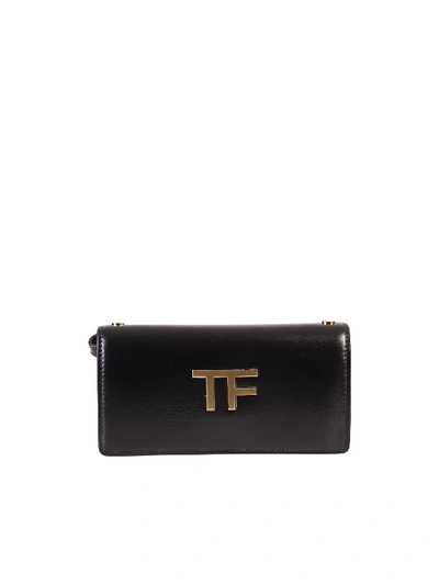 Shop Tom Ford Branded Mini Bag In Black