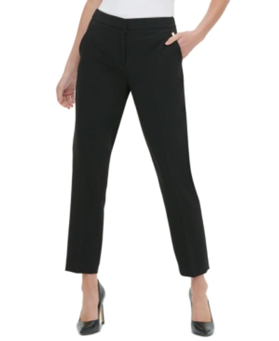 Shop Tommy Hilfiger Women's Sloane Slim-leg Ankle Pants In Black
