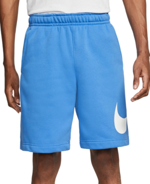 blue nike fleece shorts