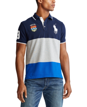 custom slim fit mesh polo