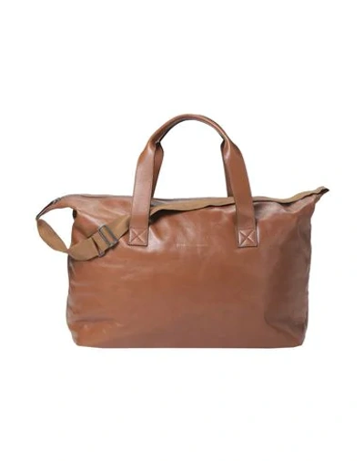 Shop Brunello Cucinelli Duffel Bags In Brown