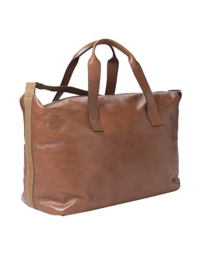 Shop Brunello Cucinelli Duffel Bags In Brown