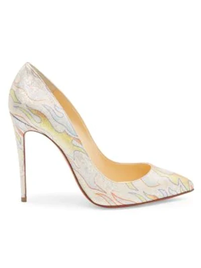Shop Christian Louboutin Pigalle Follies 100 Flame Pumps In Multi