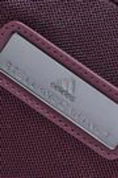 Shop Adidas By Stella Mccartney Faux Leather-trimmed Mesh Cosmetics Case In Merlot