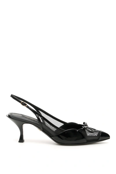 Shop Dolce & Gabbana Lori 60 Slingbacks In Nero (black)