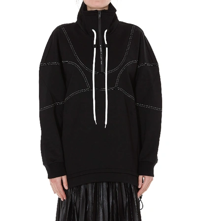 Shop Givenchy Embroidered Oversize Hoodie In Black