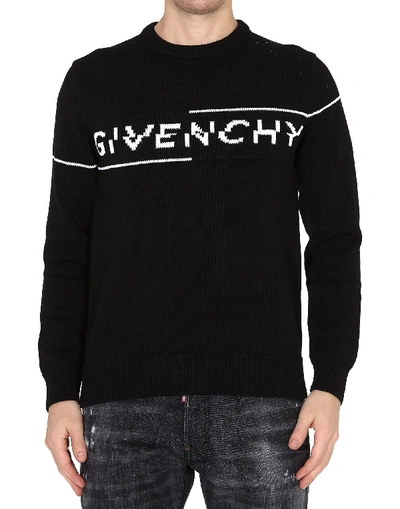 Shop Givenchy Split Logo Pullover In Black