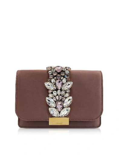 Shop Gedebe Blush Satin Cliky Clutch In Pink