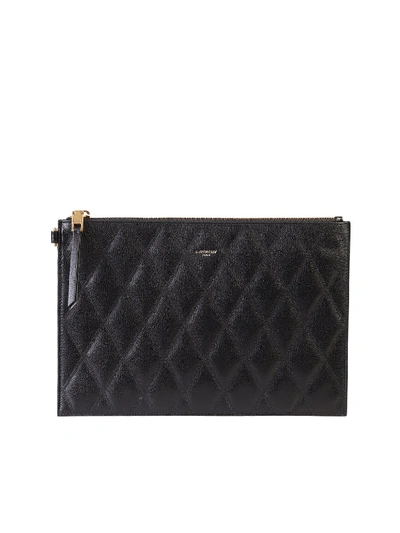 Shop Givenchy Gv3 Medium Clutch In Black