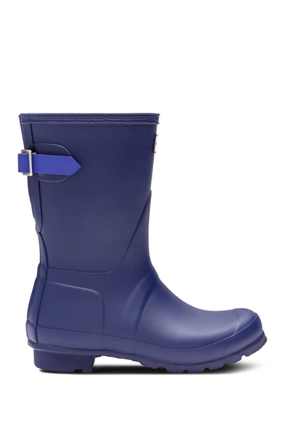 Shop Hunter Original Short Back Adjustable Waterproof Rain Boot In Mdy Elestm